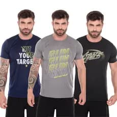 KIT COM 3 CAMISETAS DRYFIT MASCULINA TREINO