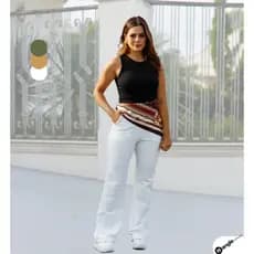 Calça Feminina Confortável em Viscose com Elastano Casual
