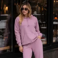 Conjunto Moletom Feminino Inverno Calça Jogger e Moletom Canguru Confortável casual