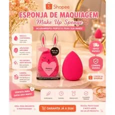 Esponja de Maquiagem Gota Ultra Macia Blender Rosa Para Base e Corretivo