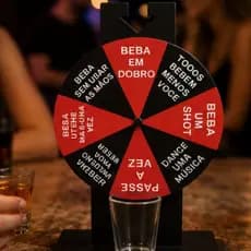 Roda de Shot Divertida para Festas e Amigos – MDF com Copo Incluso