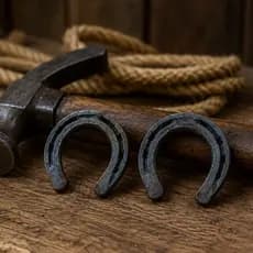Kit Com 2 Mini Ferraduras Usadas De Pônei Cavalo Country Decoração Rústico