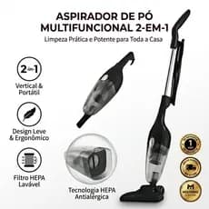 Aspirador Pó Vassoura Elétrica Com Fio Portátil Vertical Elétrico Potente 2 Em 1 110V/127V OU 220V