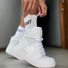 Botinha de Treino Skull Feminino + Meia Boot Training Brasil Academia Musculação Fitness