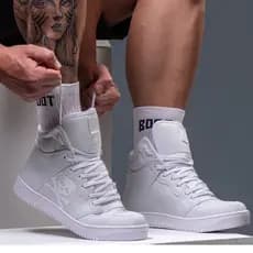 Bota de Treino Masculino Skull T. 38 até 42 Academia Musculação Bodybuilder Cano Médio Alto