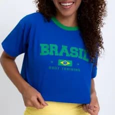 Cropped Camiseta Blusinha Copa 2026 Brasil Boot Training