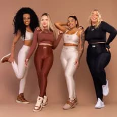 Calça Legging Glow Canelado Brilhante Fitness Boot Training Brasil Academia Musculação Aeróbico