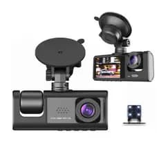Câmera Veicular Black Box WiFi 3 Lentes Com Ré