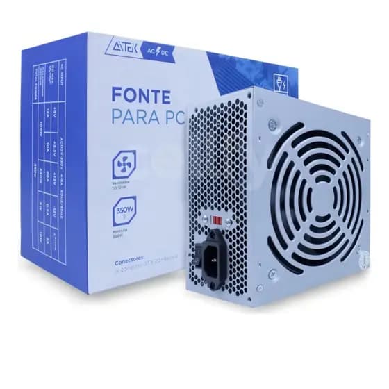 Fonte de Alimentação Aitek 350W 60-60Hz Prateado