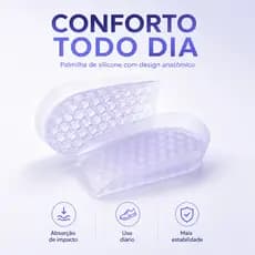 Kit Calcanheiras de Vinil Silicone Ortopédica Para Esporão Alívio de Dor Anti Impacto