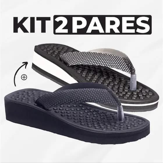 Kit 2 Pares Chinelos Para Esporão e Fascite Plantar Ortopédico Massageador Envio Imediato