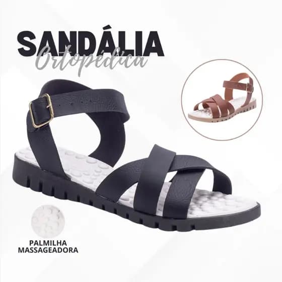 Sandália Ortopédica Feminina Rasteirinha Chinelo Feminino Tamanho 34 ao 40