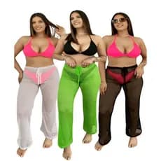 3 Kit Calca Arrastao Moda Praia Fashion Tendencia