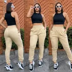 Calça Jogger Feminina Moletom Grosso\inverno\fanelado\quantinho