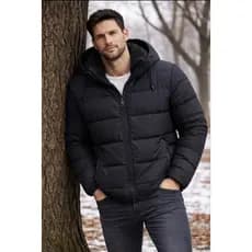 Jaqueta Masculina Inverno com Capuz Forrado | Casaco Quente Estilo Urbano | Moda Masculina Frio