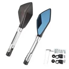 Retrovisor Esportivo  Universal Moto  CG Titan Fan Hornet Alumínio Colorido Racing
