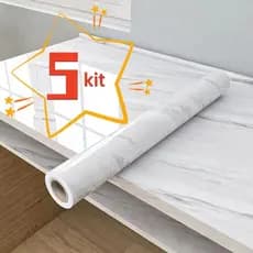 5 KIT Resistente a Agua/Óleo/Fogo/Alta Temperatura Novo  Marmore Lavavel 2025 Papel De Parede Painel Autoadesivo