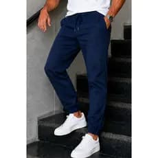 Calça Jogger Masculina Sarja Com Lycra Com Punho Promoção