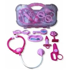 Maleta Kit Medico Rosa Brinquedo Doutora Medicina Enfermeira Mini Faz de Conta