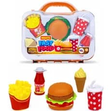 Maleta Kit Fast Food Brinquedo Educativo Hambúrguer