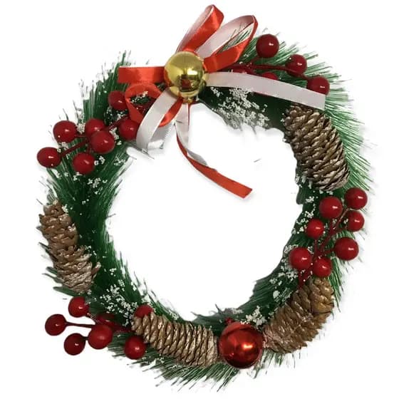 Guirlanda De Natal Decoração Enfeite 23 cm Decoracao de Porta Natalina Presente Natal