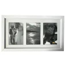 Porta Retrato 3 Fotos de Parede Branco 10x15 Espelhos Leão Moldura de Fotos Quadro para Fotos