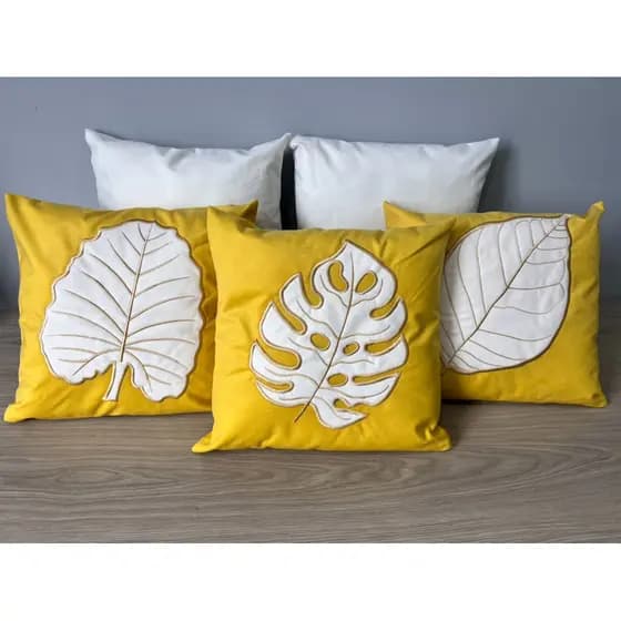 KIT 5 CAPA DE ALMOFADA TECIDO SUEDE BORDADA ALTA QUALIDADE