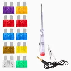 Kit Teste Fusível 12 Peças Caneta Teste E Garra Tipo Jacaré Barato