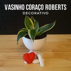 Vasinho Decorativo Coração Roberts em Impressão 3D para Plantas