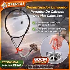 Desentupidor Limpador Pegador Garras Para Pias Ralos Canos
