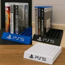 Suporte para Jogos PS5 em Impressão 3D Colorida – Apoio de Mesa Gamer e Decoração