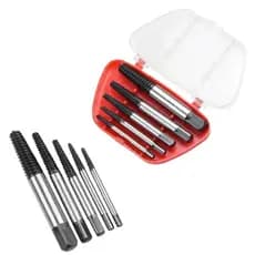 Kit Extrator de Parafusos Quebrados e Espanados 5 Peças Aço Alta Resistência