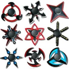 Spot Naruto Shuriken Spinner com ponta dos dedos, brinquedo anti-stress, girador de ponta dos dedos de metal criativo para crianças adultas