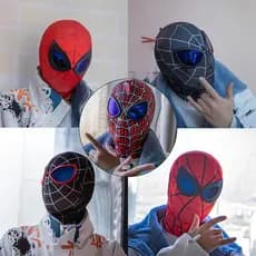 Máscara de cabeça de homem aranha mais nova Os Vingadores Homem-Aranha Homem-Aranha Homem-Aranha Sem Caminho Para Casa Miles Morales Máscara Elástica Homem-Aranha Headcover com Zíper Fantasia Cosplay