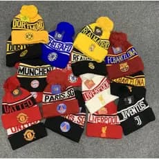 Gorro de malha com logotipo de seleção nacional/clube, gorro quente, Miami, Paris, gorro do Chelsea, presente para fãs