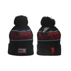 Gorro de malha vermelho estilo racing, gorro bordado com o logotipo do Bull, moderno e estiloso, presente para fãs de es