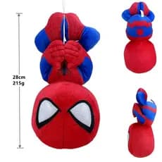 Brinquedo de pelúcia do Homem-Aranha pendurado de cabeça para baixo com ventosa, presente criativo para crianças