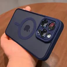 Wireless Charging Estojo Magnético Transparente Case Capa Capinha De Celular Para iPhone 16 15 14 13 12 11 Pro Max