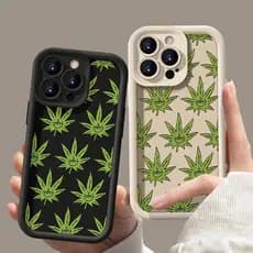 Capinha iphone 11/12/13/14/15 Pro max 7/8/SE2020/SE2022 Engraçado Full Green Deixa Silicone Macio Criativo Caixa Colorid