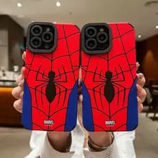 Capinha iPhone 11/12/13/14/15 Pro max homem aranha Silicone Protetor De Cartoon Spiderman Marvel Heroes