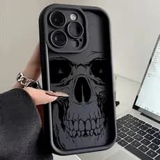 Capinha iphone 11/12/13/14/15/16 Pro max,anti impacto,Capa protetora Tpu,caveira legal