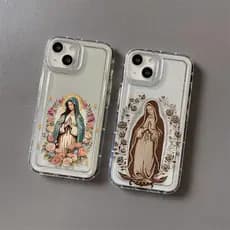 Capa de Airbag Virgem Maria, iPhone 11 16 15 14 13 12 Pro Max Plus XS XR X 7 8