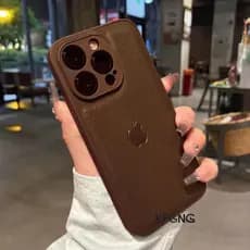 Capa Luxuosa De Couro Com Textura À Prova De Choque Para iPhone 16 15 14 13 12 17 Pro Max Macia De Proteção Total