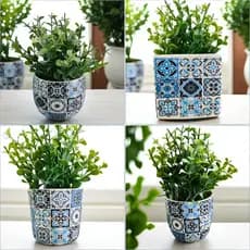 Vaso Decorativo para planta artificial em Cerâmica de Decoração De Casa  Presente de Natal