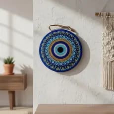 Placa Quadro Mandala Enfeite de parede Decorativo de Porcelana Placa Decorativa Olho Grego Amuleto