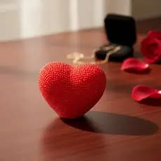 Coração Enfeite Decoração 7x6,5cm Rose, Prata ou Dourado Enfeite de mesa, sala, quarto