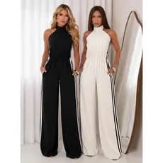 Macacão Feminino Alfaiataria Marant Longo Pantalona Elegante