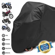 Capa Para Cobrir Moto Protetora Resistente Contra Sol Chuva Poeira Anti-Risco Forrada Impermeável Diversos Tamanhos Todo