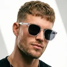 Óculos de Sol Tulum Cristal e Preto Hexagonal Premium Vintage Retrô uv400 Feminino Masculino
