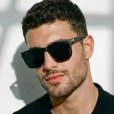 Óculos de Sol Malta Preto Fosco Quadrado Esportivo Premium Flexível uv400 Feminino Masculino